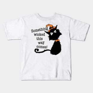 Halloween Black Cat - Shakespeare Quote Kids T-Shirt